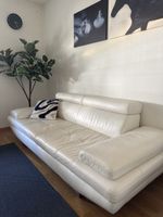 White Leather Sofa Used Good Condition 200cm Length