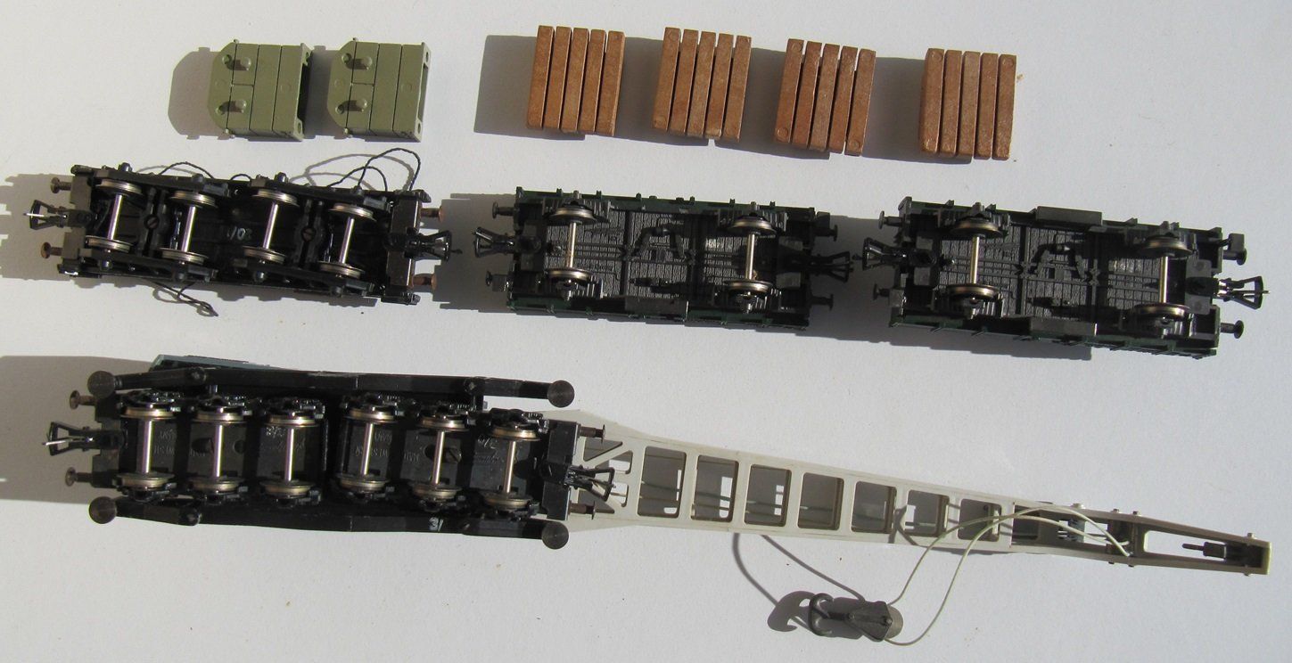 Fleischmann Modellini di ferrovie: Fleischmann Krupp-Ardelt Eisenbahnkran Set – Usato da Gams venduto da Recycleri2 5