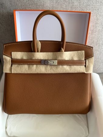 Nagelneue Hermes Birkin Bag 25 cm Gold Originalrechnung Sac