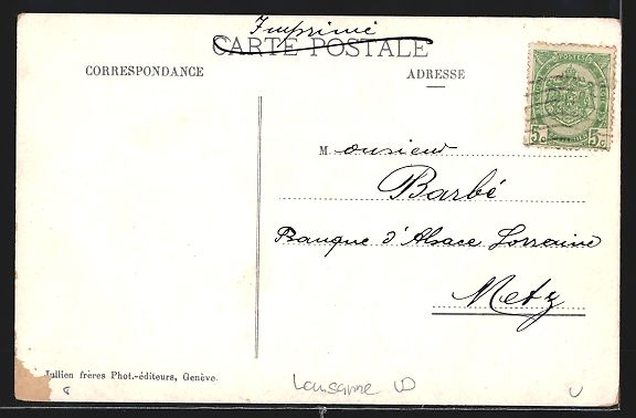 Cartoline postali: Lausanne, Perspective du Grand Pont, Str – Usato da Berlin venduto da bartko-reher 1