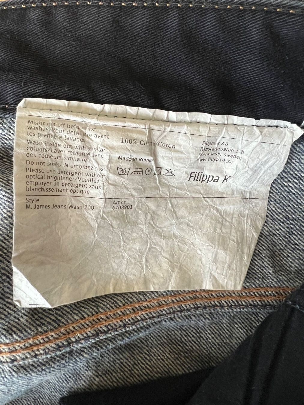 Filippa K Jeans: Filippa K Jeans James Wash 200 – Nuovo (secondo la descrizione) da Beinwil am See venduto da isole 3