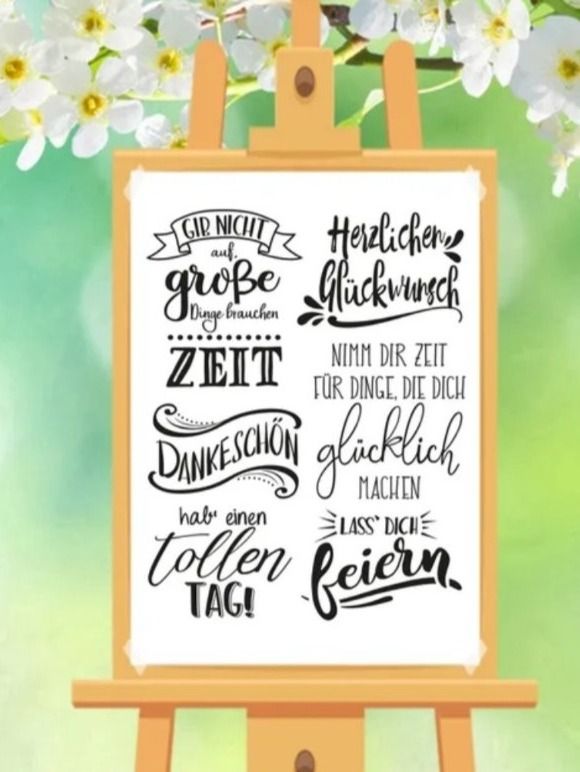 Timbri: Silikonstempel Nr.540, Glückwünsche – Nuovo e nell'imballaggio originale da Gretzenbach venduto da Fliegepilz56