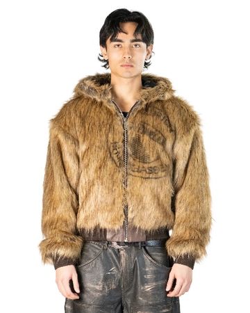Finelli fur jacket with hood
