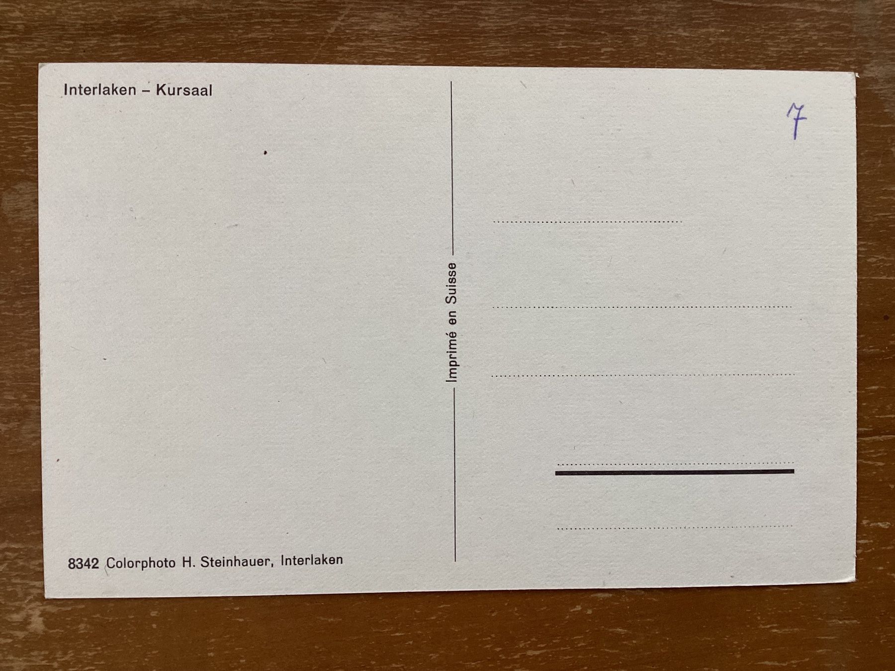 Cartoline postali: AK Interlaken. Kursaal – Usato da Zürich venduto da tol_b7c7 1