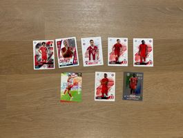Sammelkarten FC Bayern München Topps 8 Stück guter Zustand