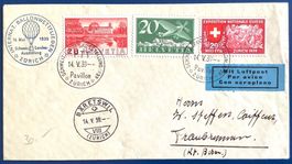 1939 / Ballonpost / Zürich - Bäretswil - Bern
