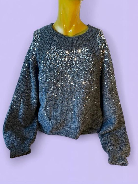 Pulls & Sweat-shirts: Pull gris à paillettes – D'occasion à Troinex par Irisglo 2