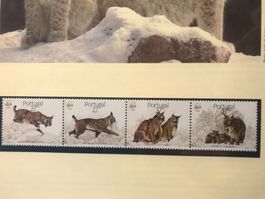 WWF Portugal 1988 Luchs Satz postfrisch 4er-Streifen
