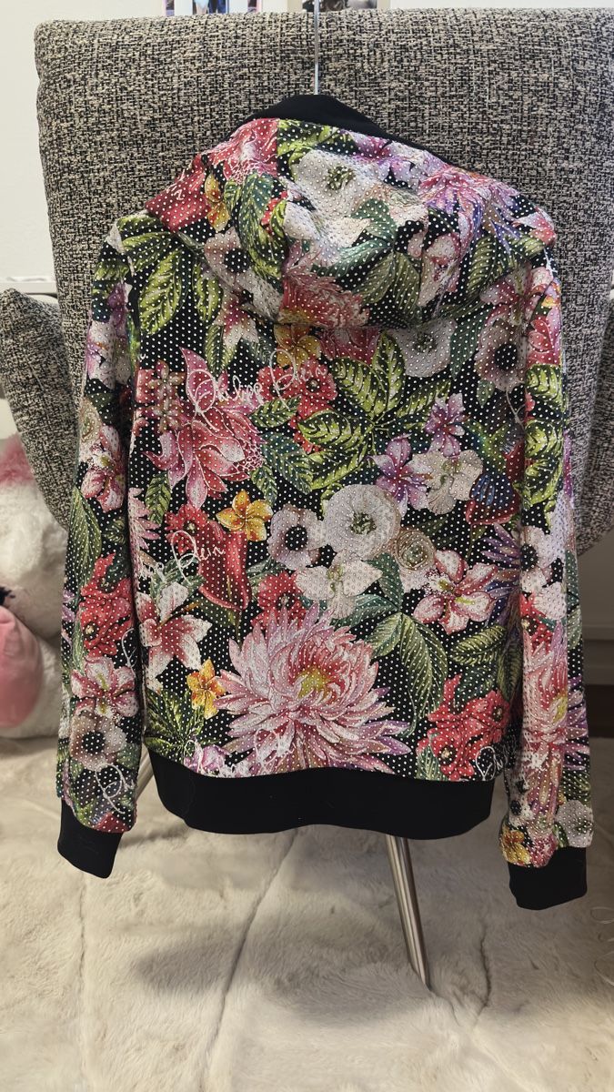 Philipp Plein Jacken & Mäntel: Philipp Plein Jacke mit Blumenmuster, Grösse 12-13J. – Neu (gemäss Beschreibung) aus Jonen von rdi_qj9p