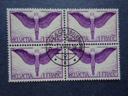 1933 F12 z im 4er Block glasklar gestempelt