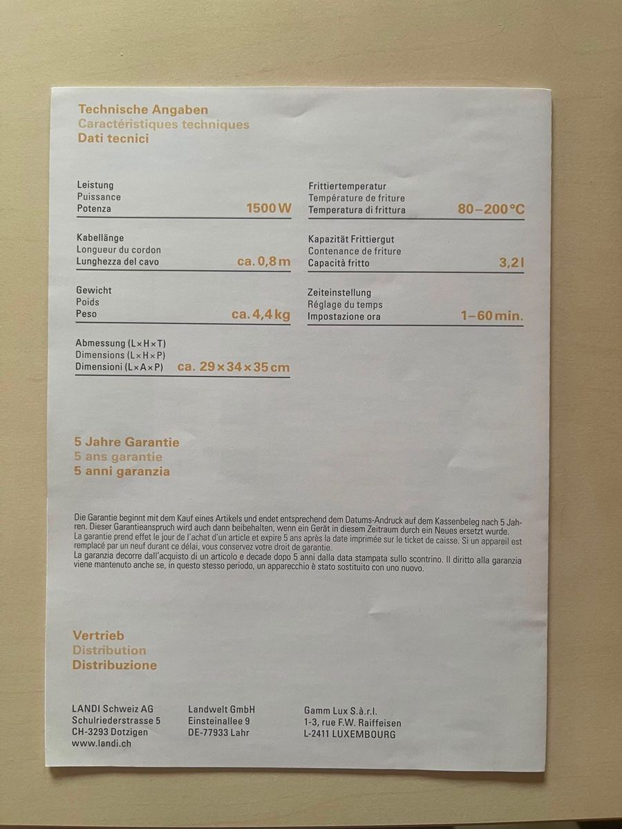 Appareils de cuisine: Heissluftfriteuse Prima Vista – D'occasion à Olten par allesmussweg67 3