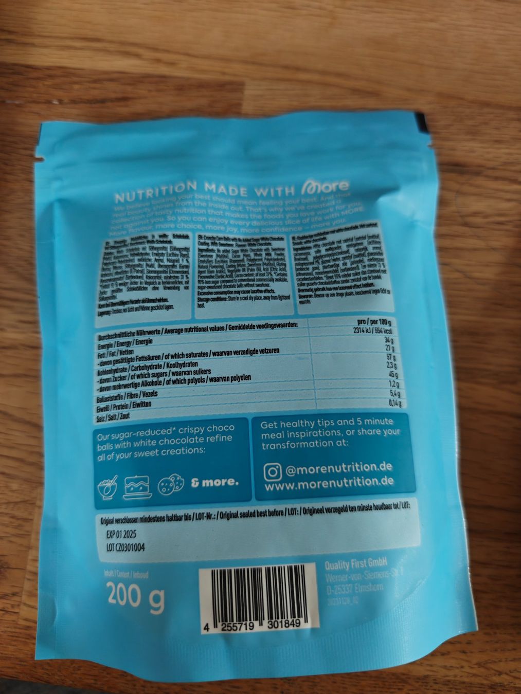 More Nutrition Aliments & Spécialités: More Crispy Choco Balls White Chocolate 200g – Neuf avec emballage d'origine à Turbenthal par Rebi_92-21 1
