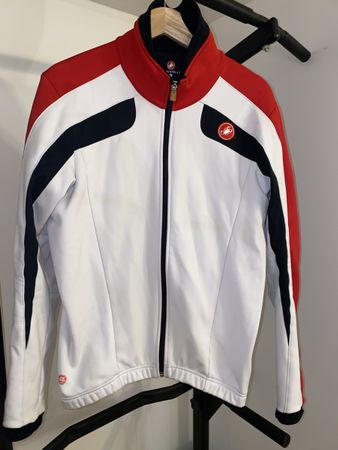Radjacke Castelli in weiss rot und schwarz