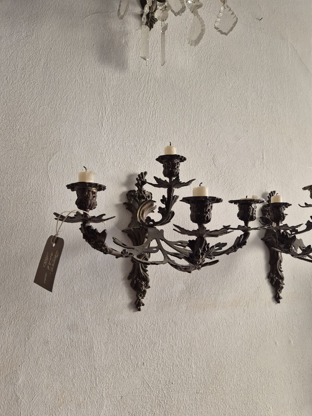 Bougeoirs: antike Wandappliken, Bronze, um1880 – D'occasion à Basel par Gaianed 3