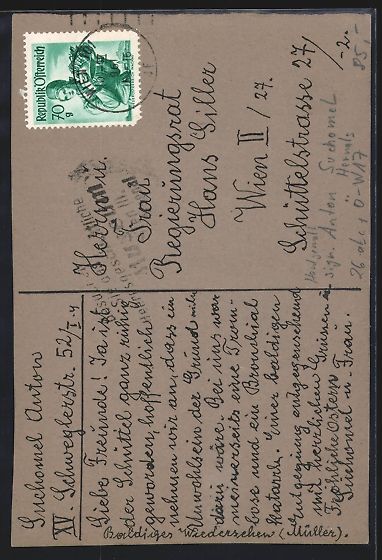 Cartes postales: Handgemalt sign. Anton Suchomel: Hernals – D'occasion à Berlin par bartko-reher 1