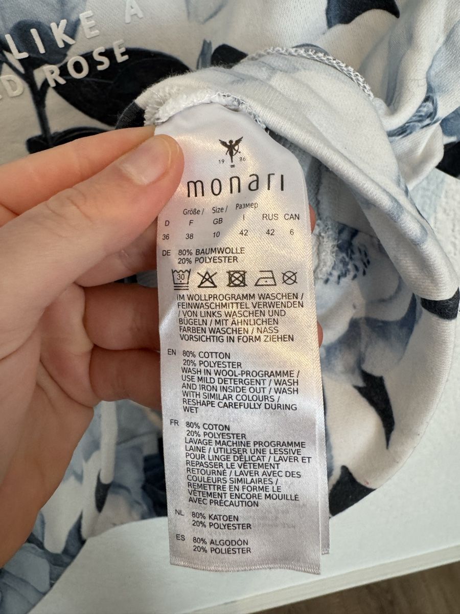 Monari T-shirt: MONARI Pullover Shirt Oberteil Blumen Gr. 36 / S – Usato da Fislisbach venduto da KolibriSecondhand 6