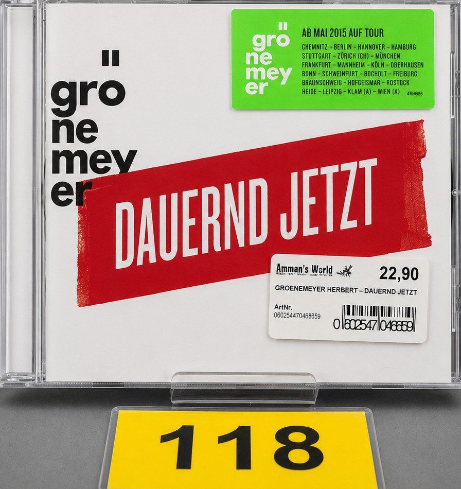 CD: CD Grönemeyer Herbert "Dauernd jetzt", Nr. 118 – Nuovo e nell'imballaggio originale da Kottwil venduto da Crazyrolf