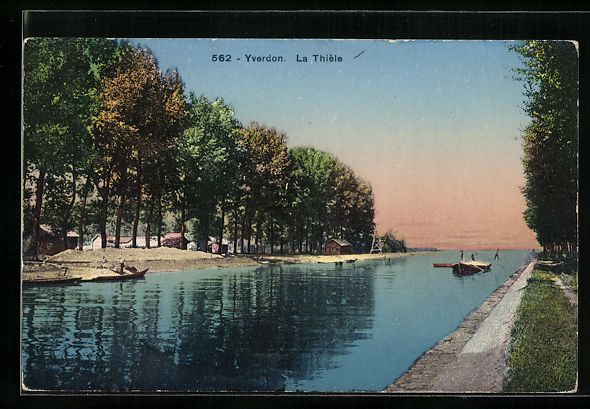 Cartoline postali: AK Yverdon, La Thièle – Usato da Berlin venduto da bartko-reher