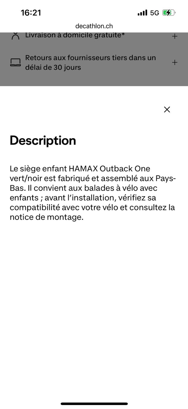Hamax Rimorchi: Remorque enfant hamax outback - bike trailer – Usato da ATTALENS venduto da HDT123 8