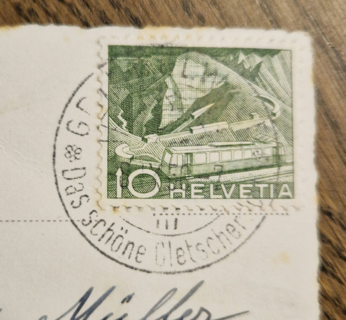 Ansichtskarten: Grindelwald  First Sesselbahn, Werbestempel 1950 – Gebraucht aus Ebikon von Donar50 1