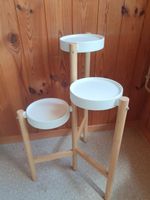 3-stufiger Pflanzenständer / Blumenständer – Holz & Weiss