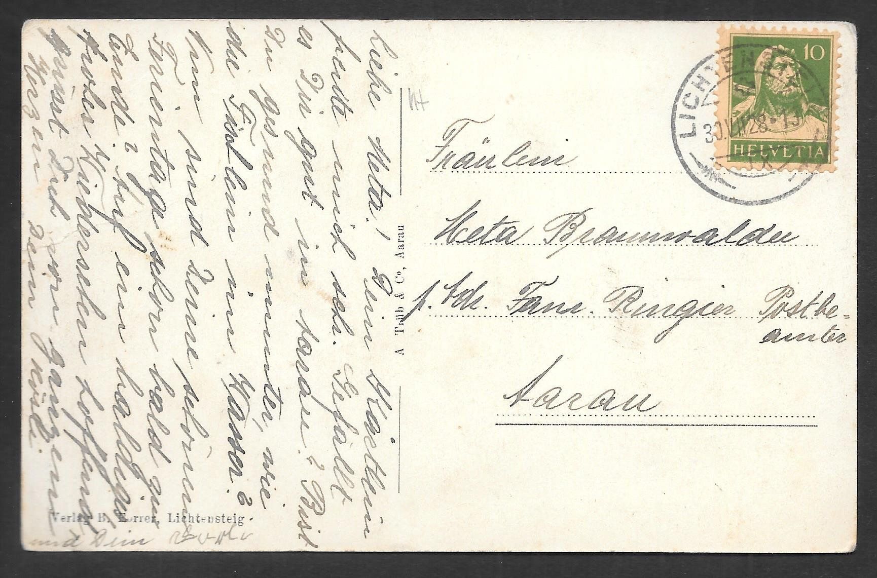Cartoline postali: Lichtensteig Obertorplatz – Usato da Olten venduto da clotaldi 1