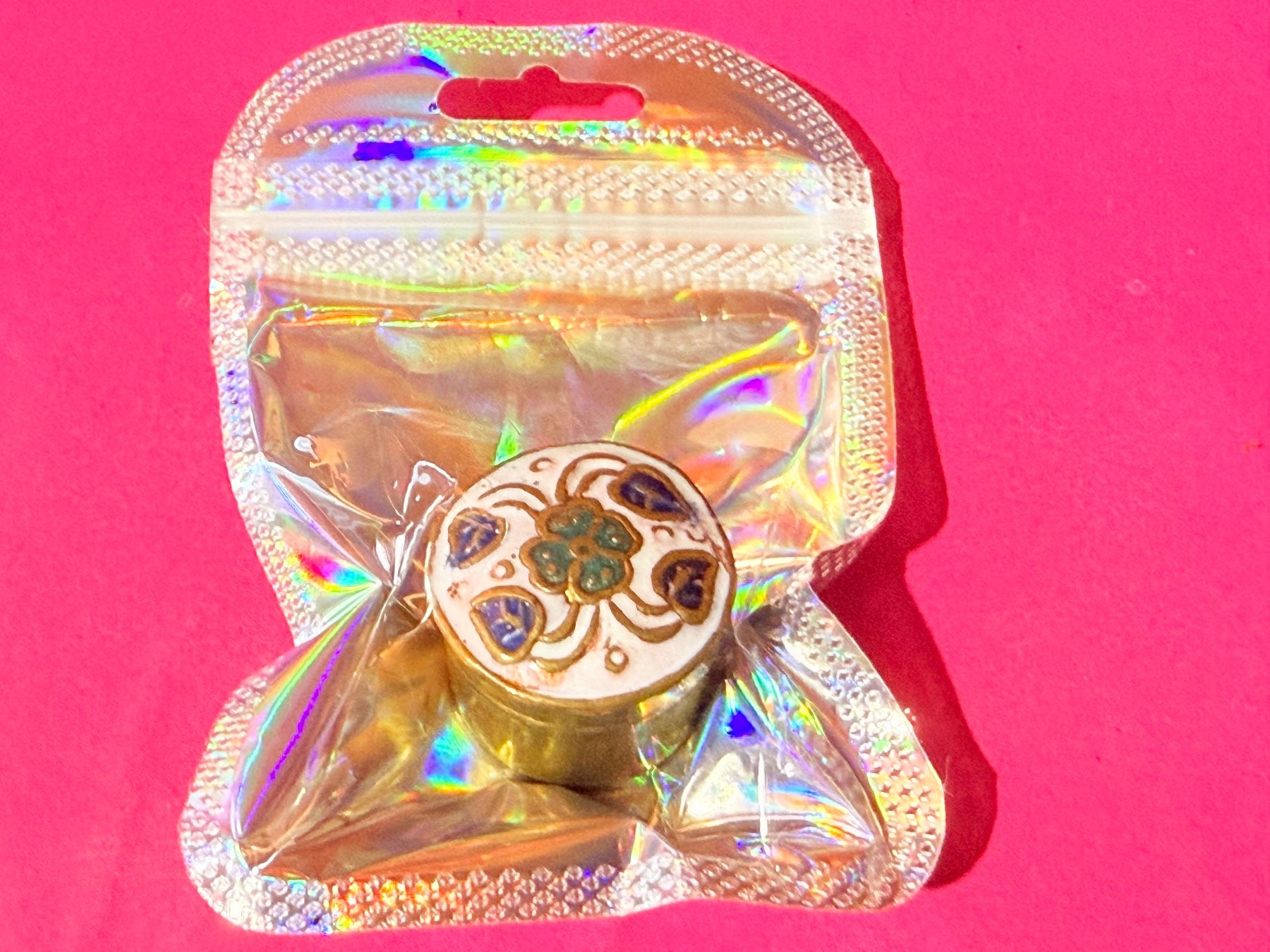Contenitori & Simili: Mini Dose Schatulle,  Emailiert, rund, Messing – Usato da Zuerich venduto da SonderArt-Wertgut 1
