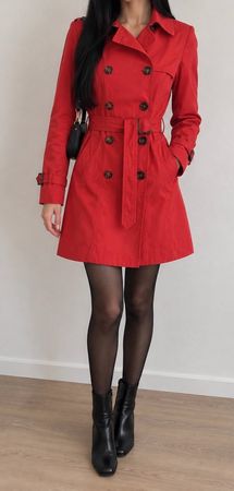 Trenchcoat Weekend MaxMara rot Grösse 36 mit Gebrauchsspuren