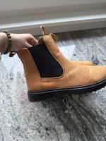 Braune Chelsea Boots Wildleder-Optik  Gr. 40