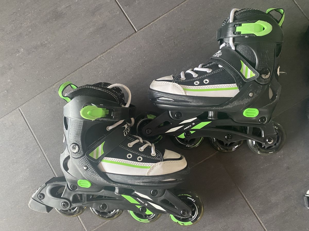 Inline-Skating & Rollschuhe: Inlineskates Crane Gr. 33-36 inkl. Schoner – Gebraucht aus Zweisimmen von lea0100