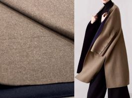 Ital. Top Mantel Stoff Wolle doubleface 2.5x1.35m blau beige