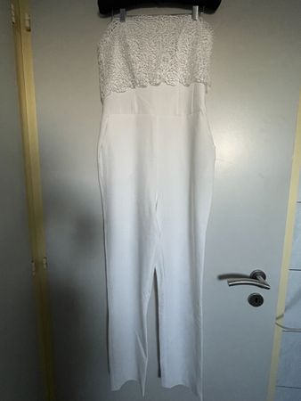 Elégante combinaison blanche dentelle Miss Selfridge 36