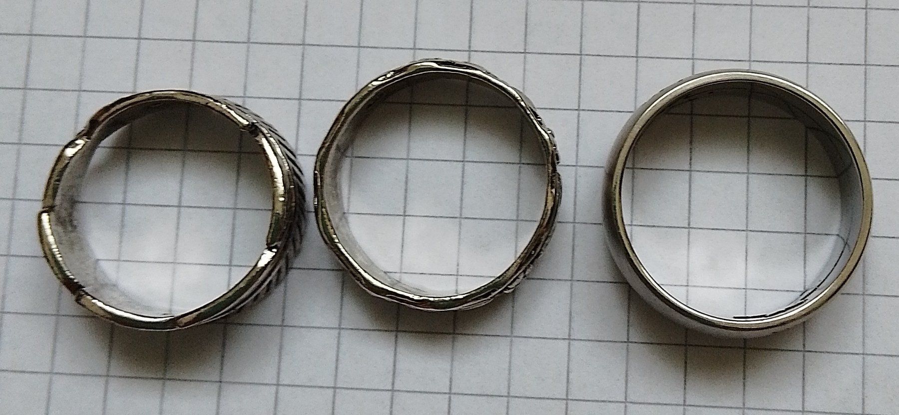 Ringe: Edelstahl Puzzle Ring + 2 Vintage Mode Schmuck Ringe – Gebraucht aus Wohlen AG von salamanderspielwaren 1