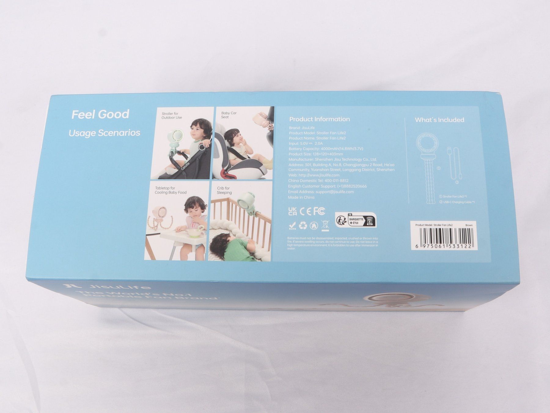 Ventilatori: JISULIFE Stroller Fan Flexibler Kinder Ventilator – Nuovo (secondo la descrizione) da Steinen venduto da Restwert_Steinen 9