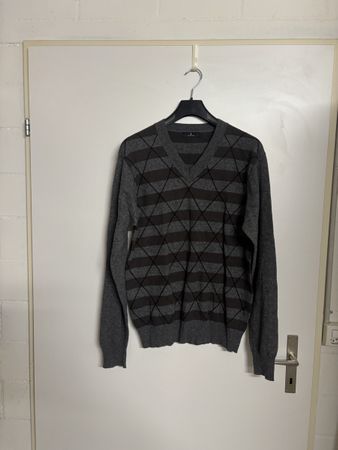 Herren Pullover V-Ausschnitt Argyle Grösse L guter Zustand