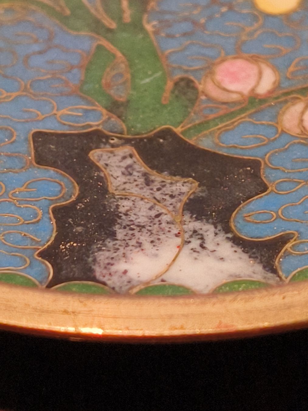 Piatti: Cloisonne Glocke Teller Vintage Messing Emaille Blume – Usato da stettlen venduto da VintageBern_ch 4