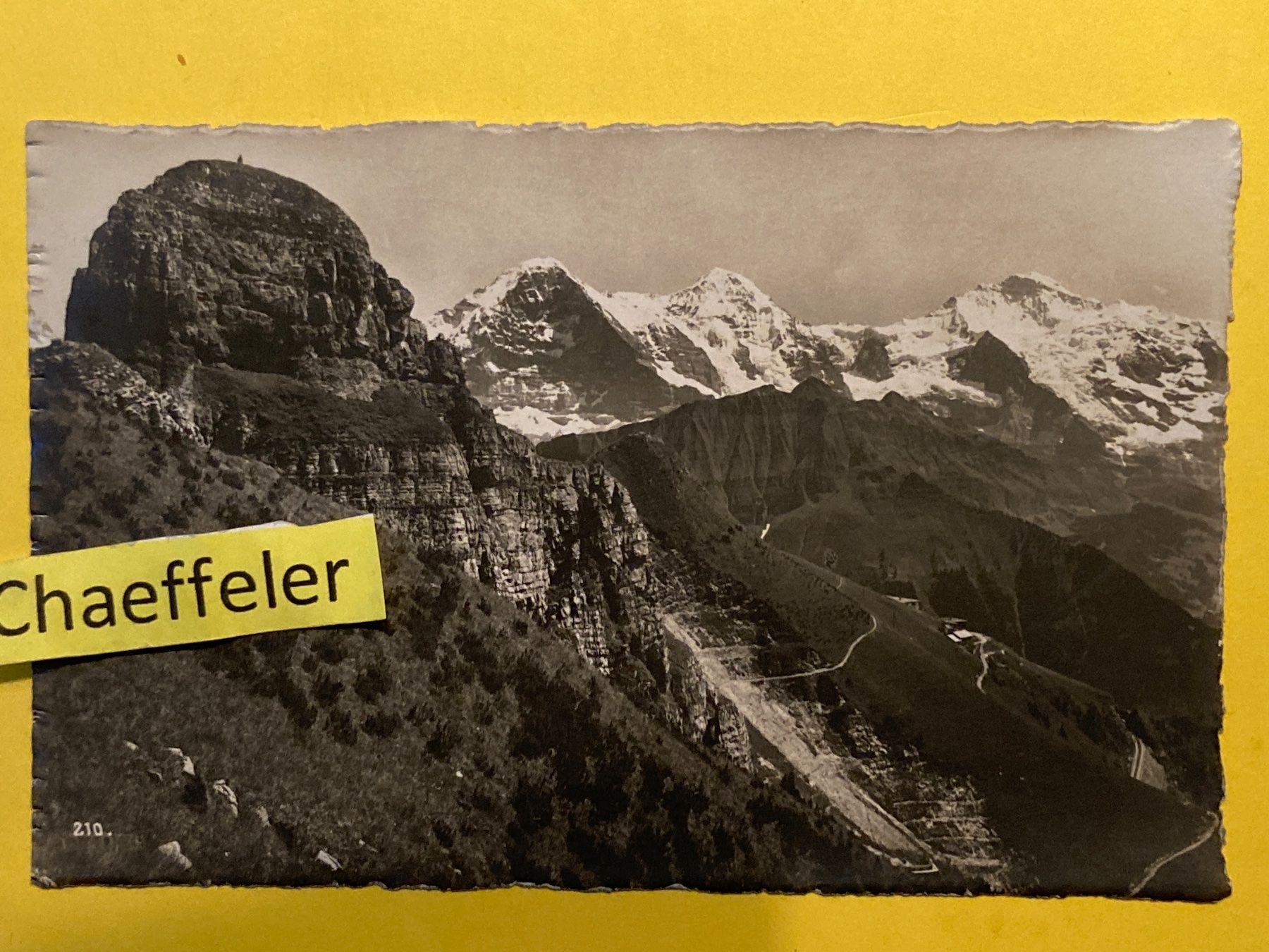 Ansichtskarten: 1921 Schynige Platte. Eiger, Mönch und Jungfrau – Gebraucht aus Zürich von Chaeffeler