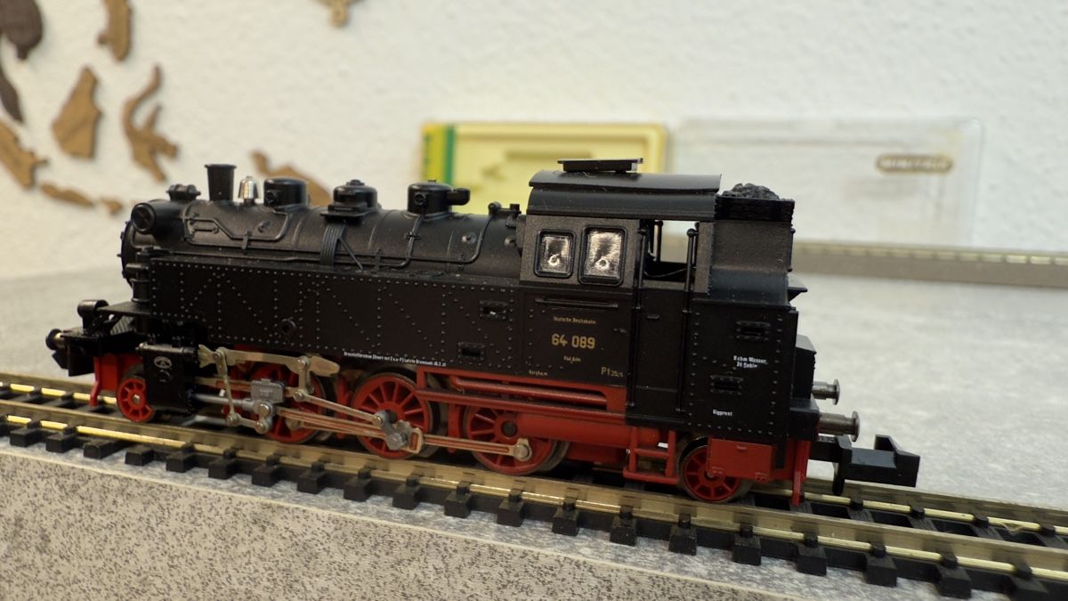 Trix Modellini di ferrovie: MINITRIX Dampflok BR 64 089 DB Spur N OVP – Nuovo (secondo la descrizione) da Schlieren venduto da rat_lq6b 2