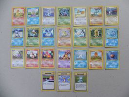 24 versch. Pokémon Sammelkarten 1999 Franz. Text VP