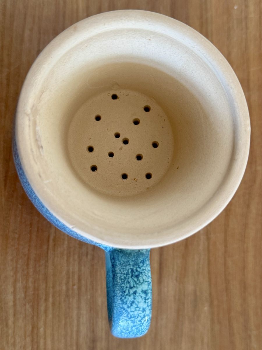 Teiere: Teetasse Keramik türkis mit Sieb und Deckel - NEU - – Nuovo e nell'imballaggio originale da Zürich venduto da Nobs1 4