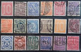 Deutsches Reich Dienst ex. Kat. 24-74 */gest. 1920/22