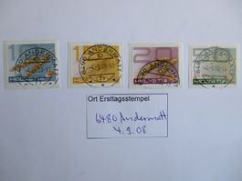 Voll Ort Ersttagsstempel 6480 Andermatt