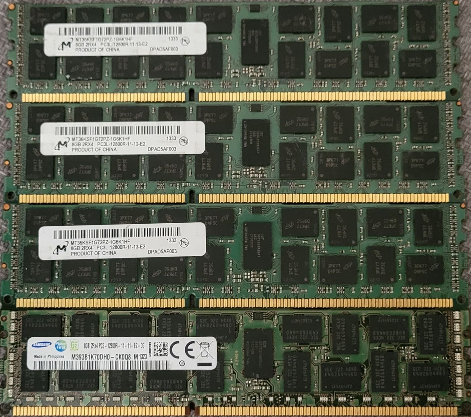 Mémoires / RAM: 4x 8GB DDR3 RAM Module PC3L-12800R – D'occasion à Zürich par Gulbi1919