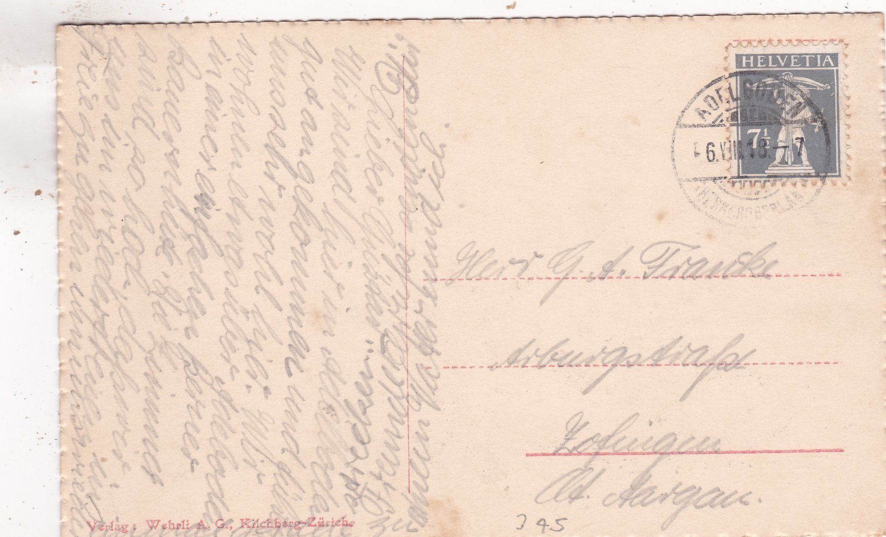 Ansichtskarten: Adelboden 1918 – Gebraucht aus Herisau von Lisegrat2008 1