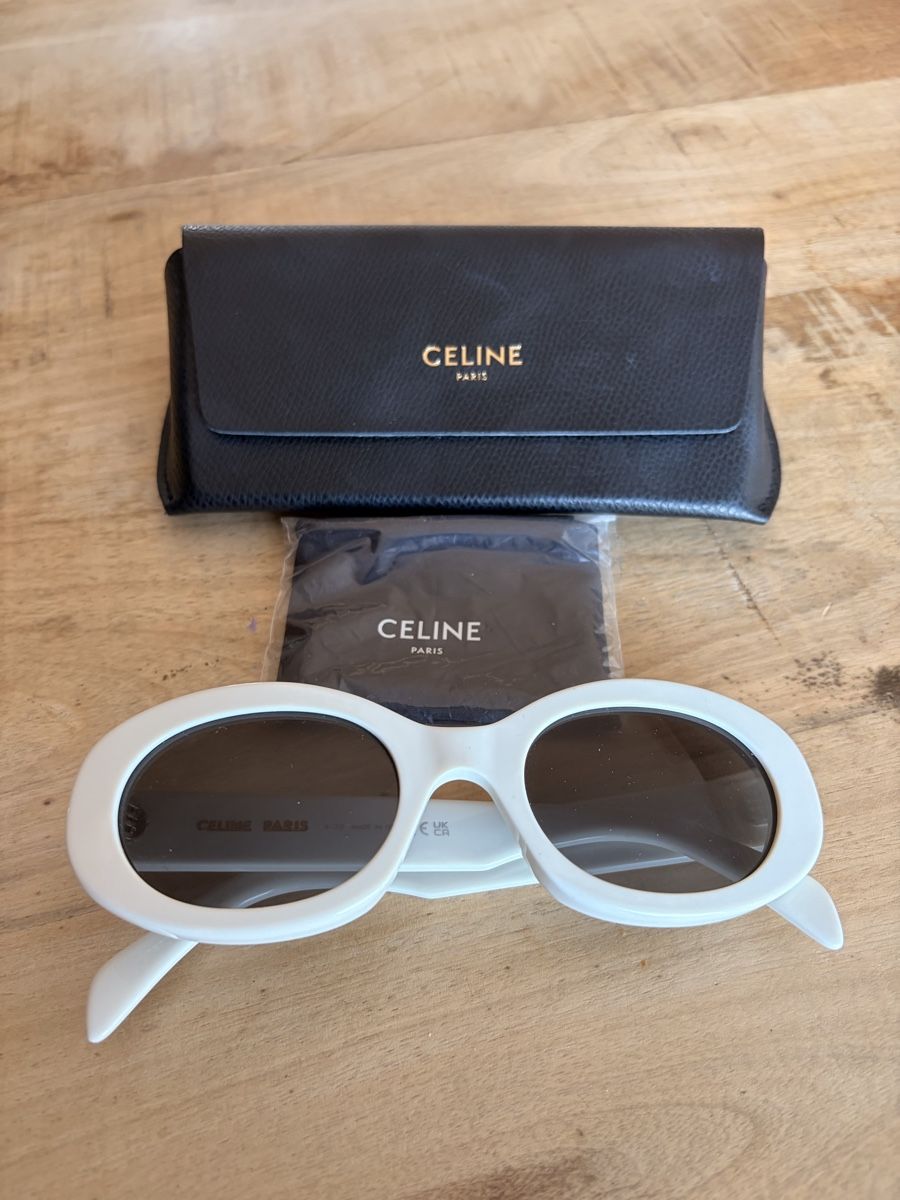 Celine Occhiali & Lenti: CELINE Paris – Lunettes de soleil blanches – Usato da Crans VS venduto da yor_n5h8