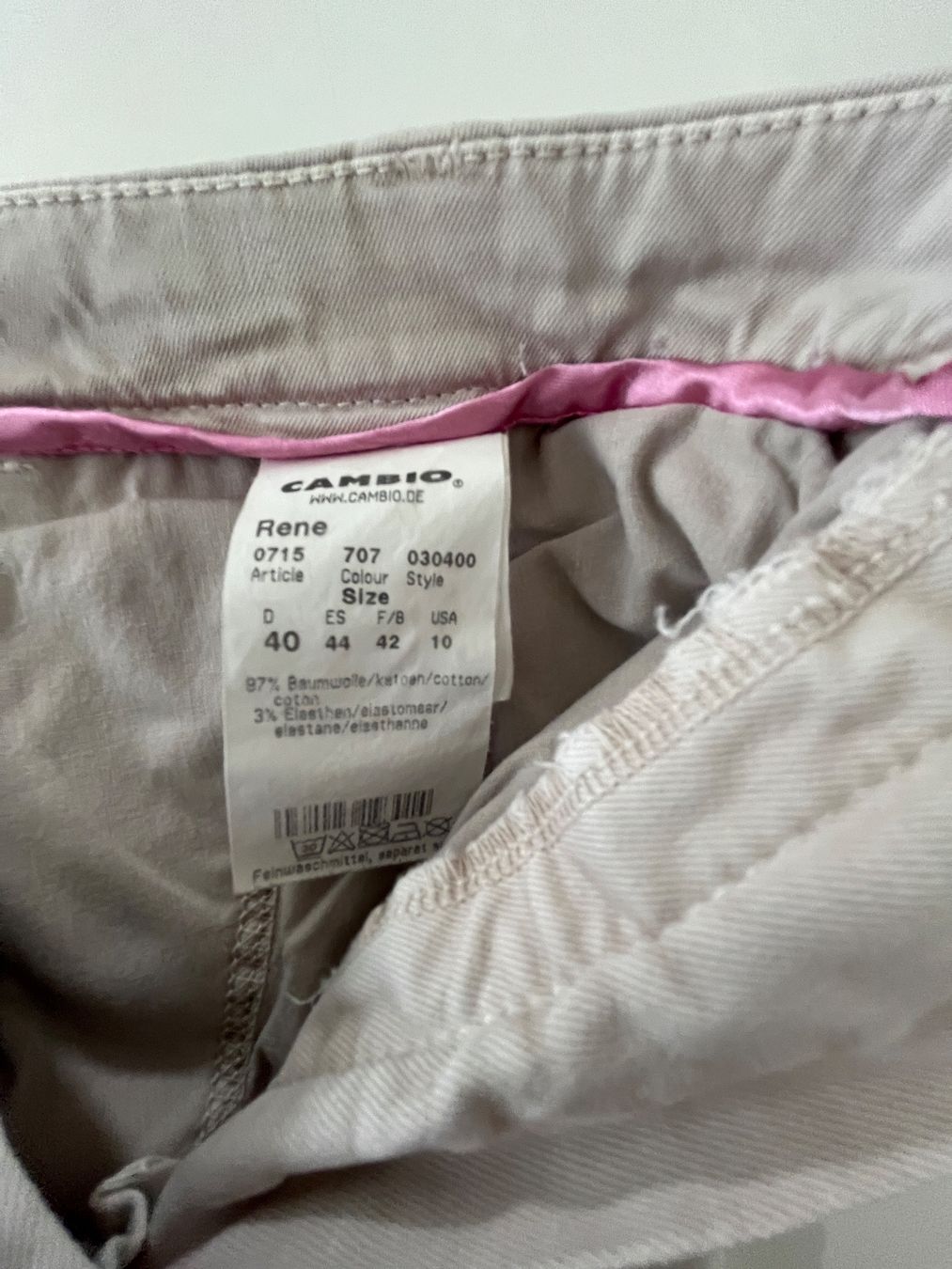 Cambio Jeans: Damen-Jeans von CAMBIO, Gr. 40, beige – Nuovo (secondo la descrizione) da Burgdorf venduto da wiwy51 3