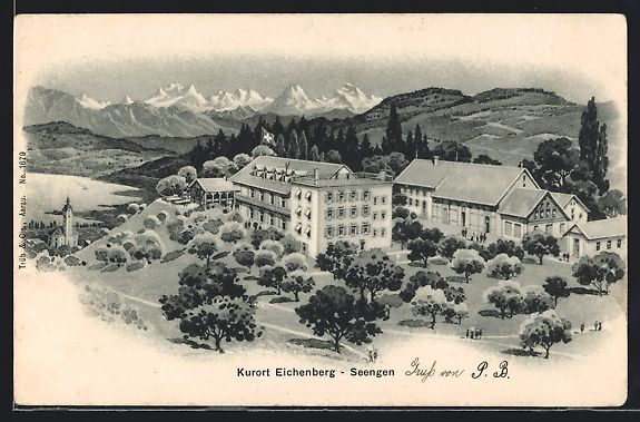 Cartoline postali: AK Seengen, Kurort Eichenberg, 1906 – Usato da Berlin venduto da bartko-reher