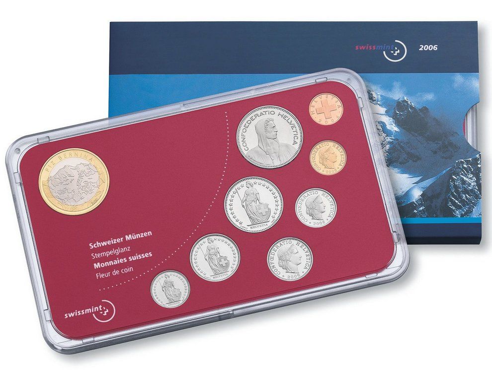 Tutti le monete: Schweiz Münzsatz Stempelglanz 2006 – Nuovo (secondo la descrizione) da Liestal venduto da fibonaccis