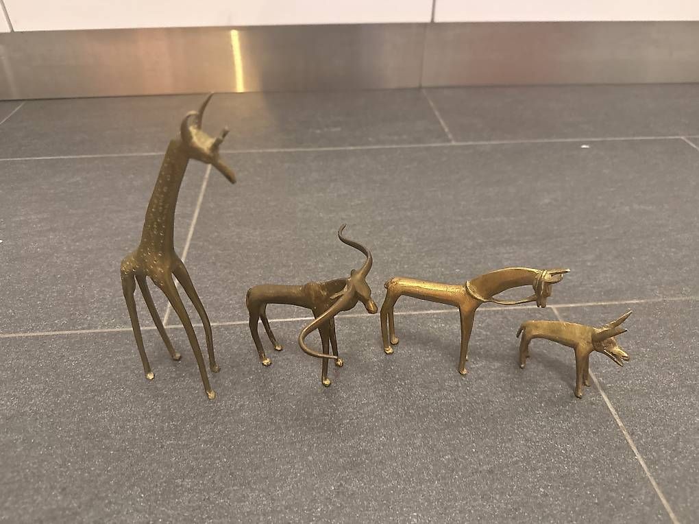 Statuette: Afrikanische Tierfiguren aus Messing – Usato da Bern venduto da gadgetobjects
