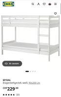 Etagenbett MYDAL weiss von IKEA, inkl. 2 Matratzen